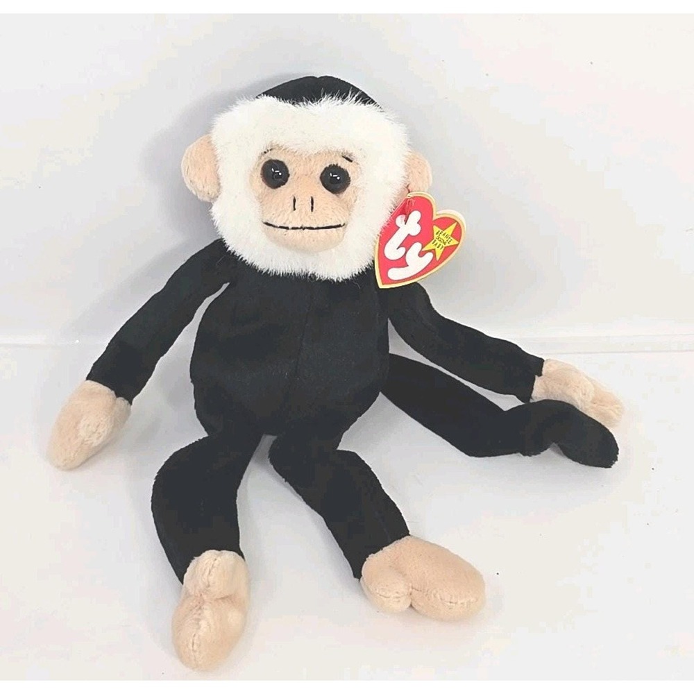 1998 Ty Beanie Baby "Mooch" Retired Black Spider Monkey BB30